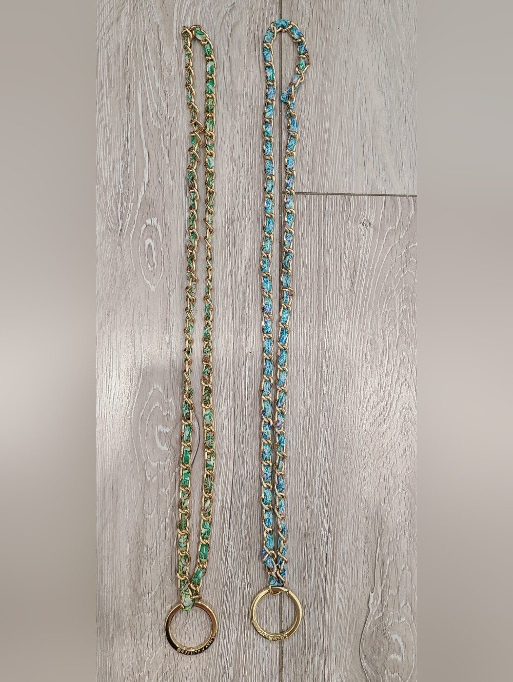 *Lot of 2* Lilly Pulitzer Gold Chain Lanyards
